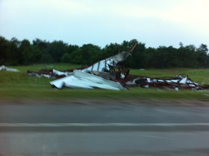 Tornado damage in Newcastle, OK